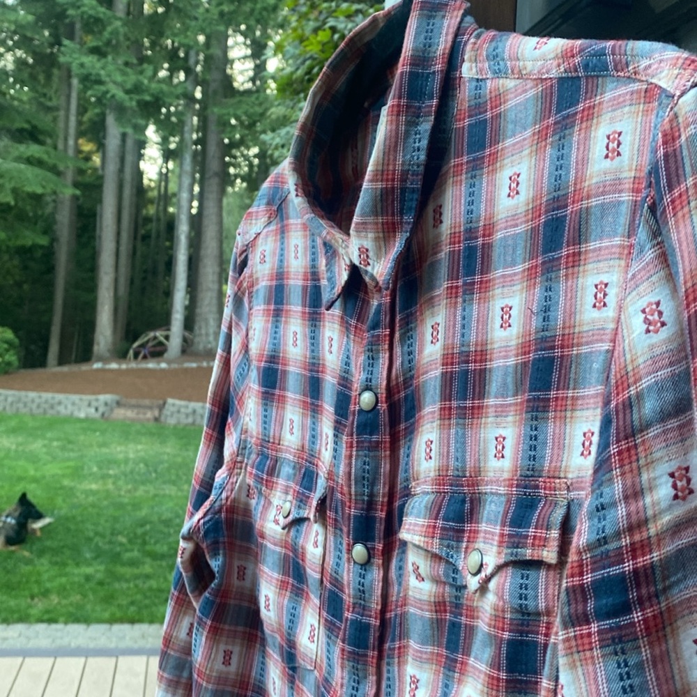 Lucky brand flannel, size S, petite